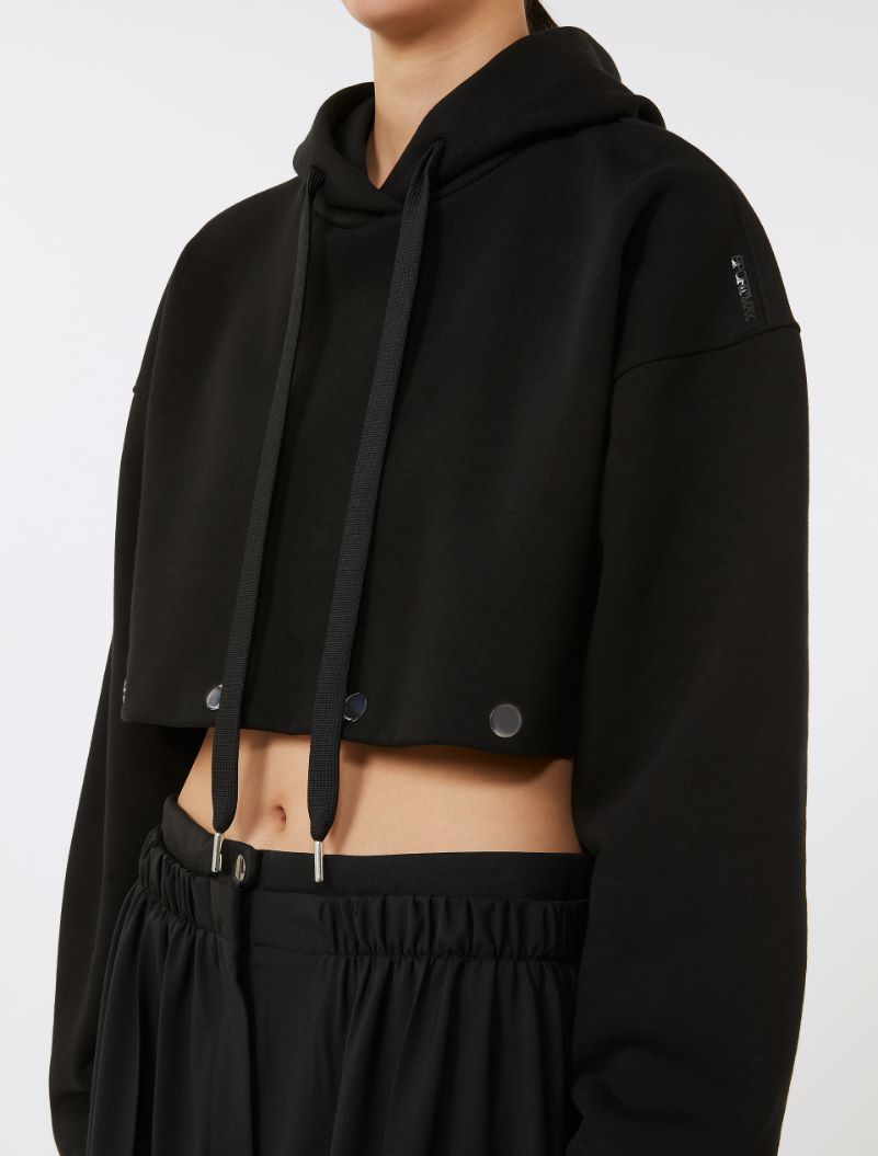 Sweatshirt with detachable hem detail - BLACK - Sportmax - 4