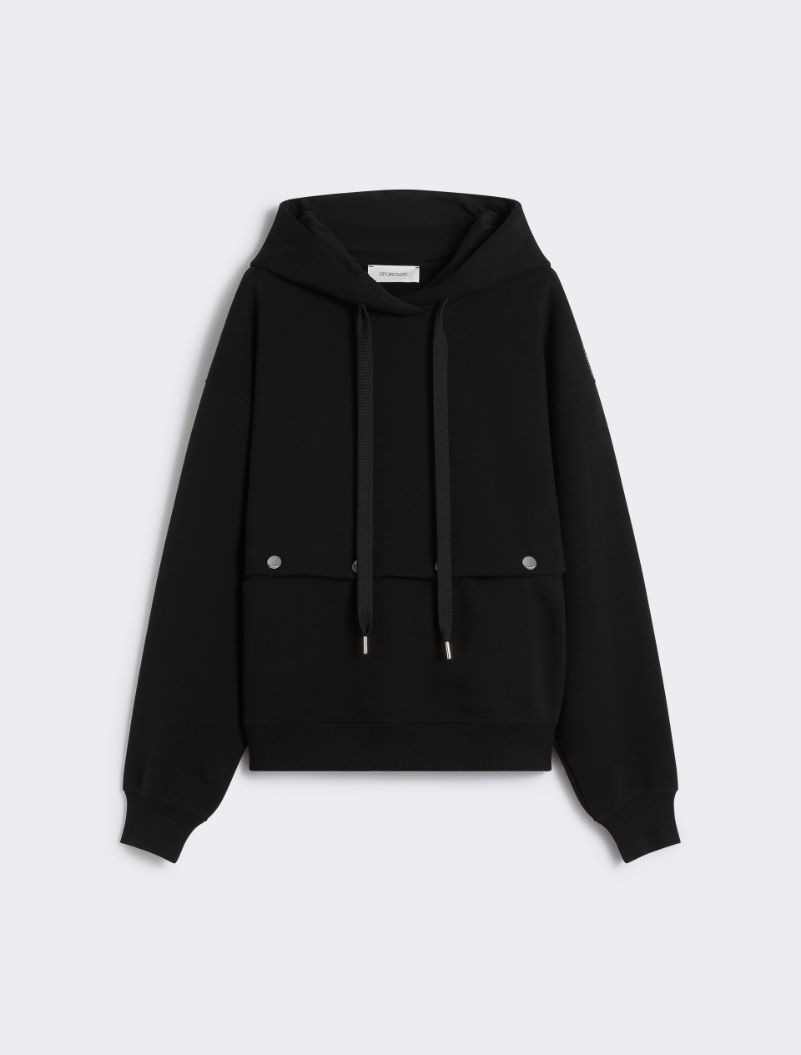 Sweatshirt with detachable hem detail - BLACK - Sportmax - 6