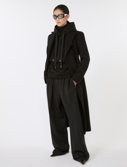 Sweatshirt with detachable hem detail - BLACK - Sportmax