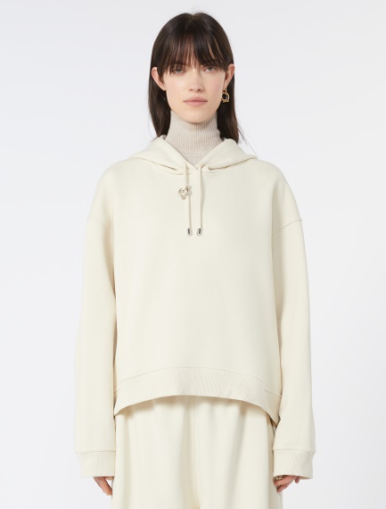 Lined hoodie - IVORY - Sportmax