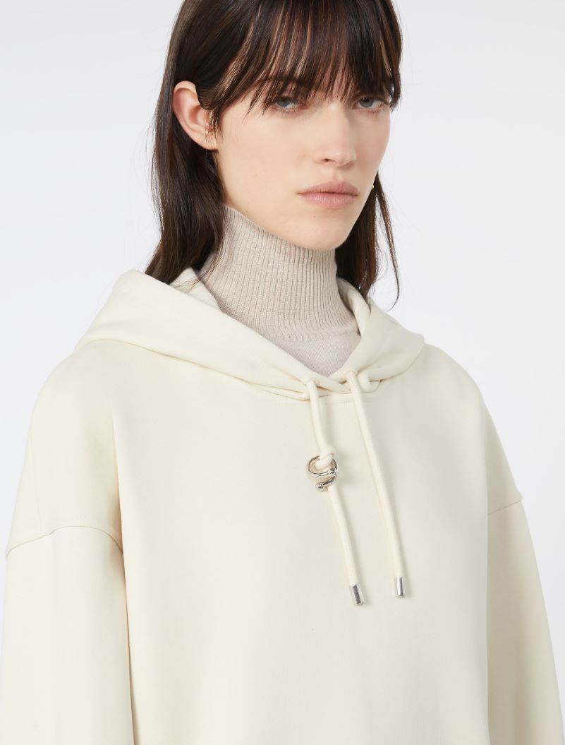 Lined hoodie - IVORY - Sportmax - 4