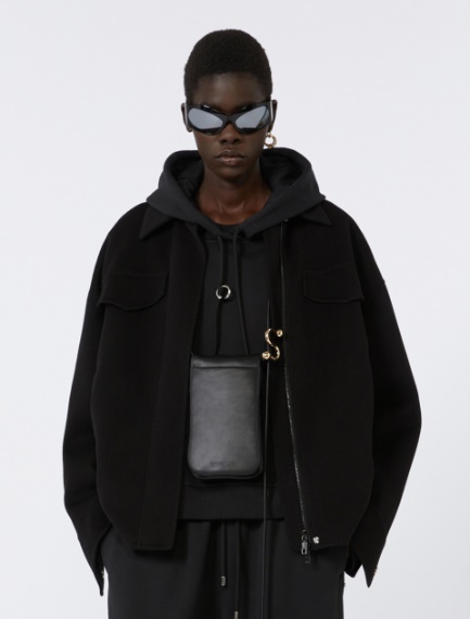 Lined hoodie - BLACK - Sportmax