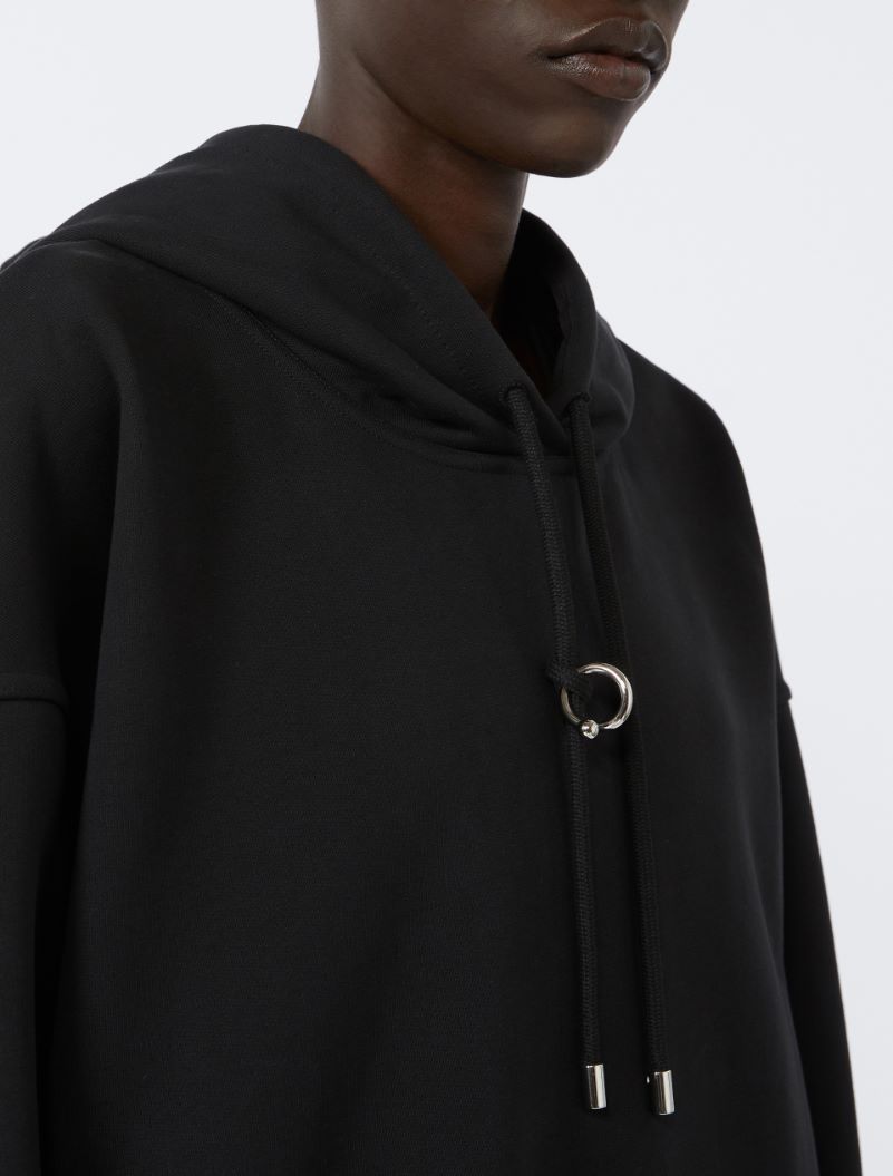 Lined hoodie - BLACK - Sportmax - 4