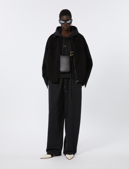 Lined hoodie - BLACK - Sportmax