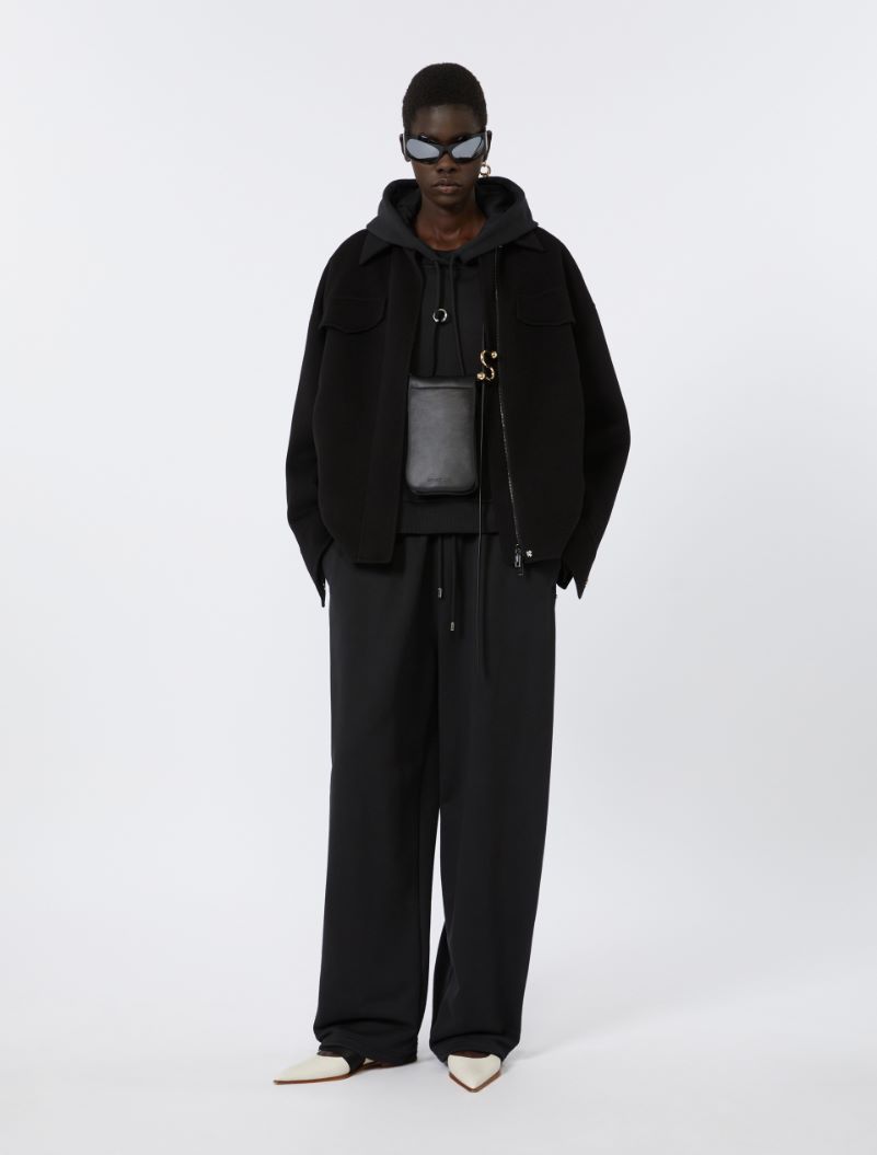 Lined hoodie - BLACK - Sportmax