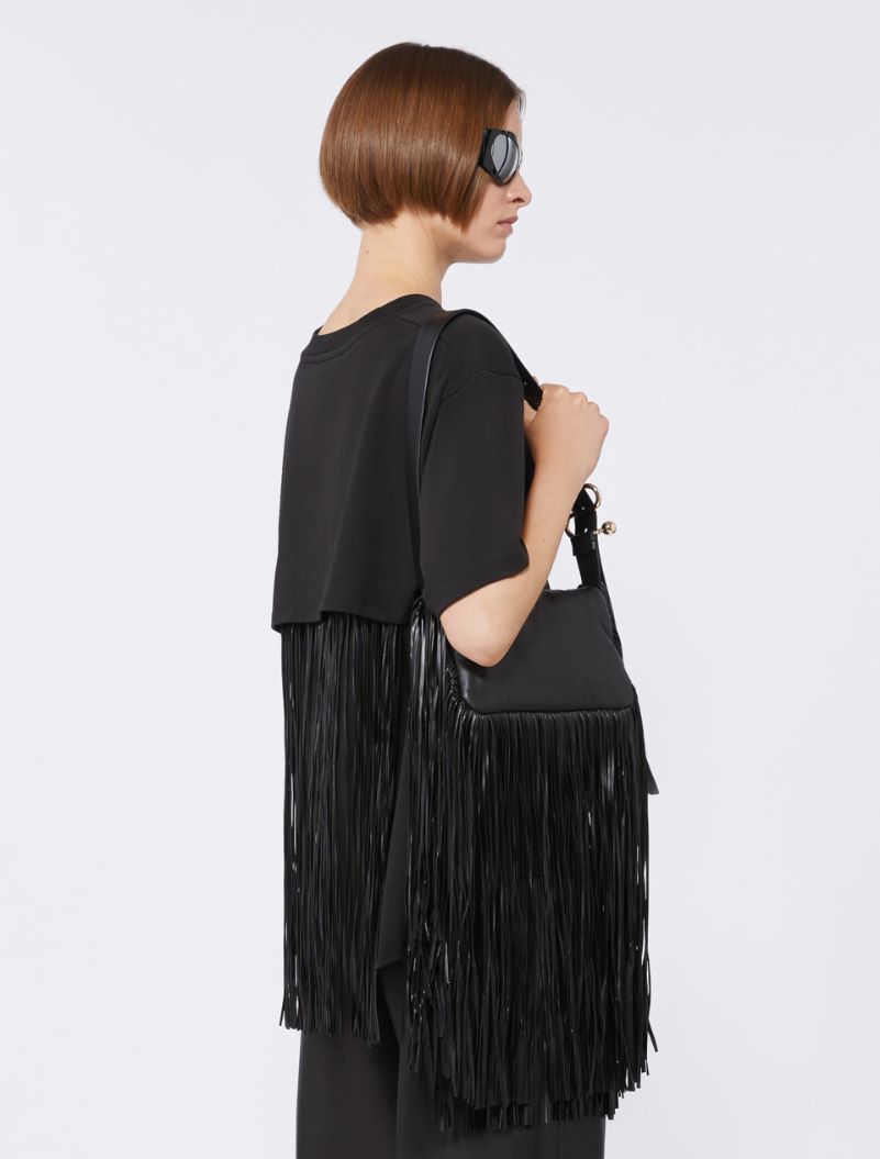 T-shirt with fringes - BLACK - Sportmax - 4