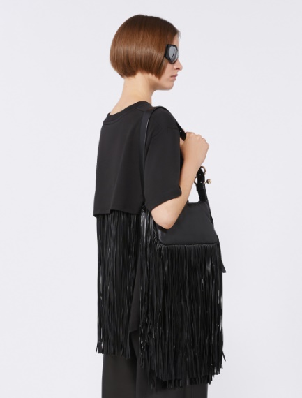 T-shirt con frange - NERO - Sportmax