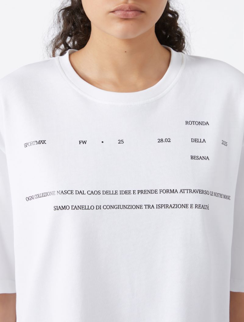 Printed T-shirt - RUNWAY - OPTICAL WHITE - Sportmax - 5