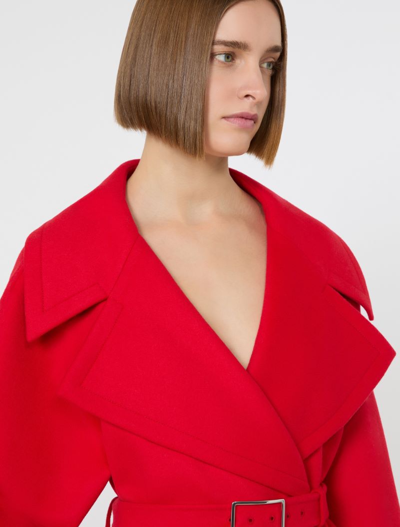Short wool coat - RED - Sportmax - 4