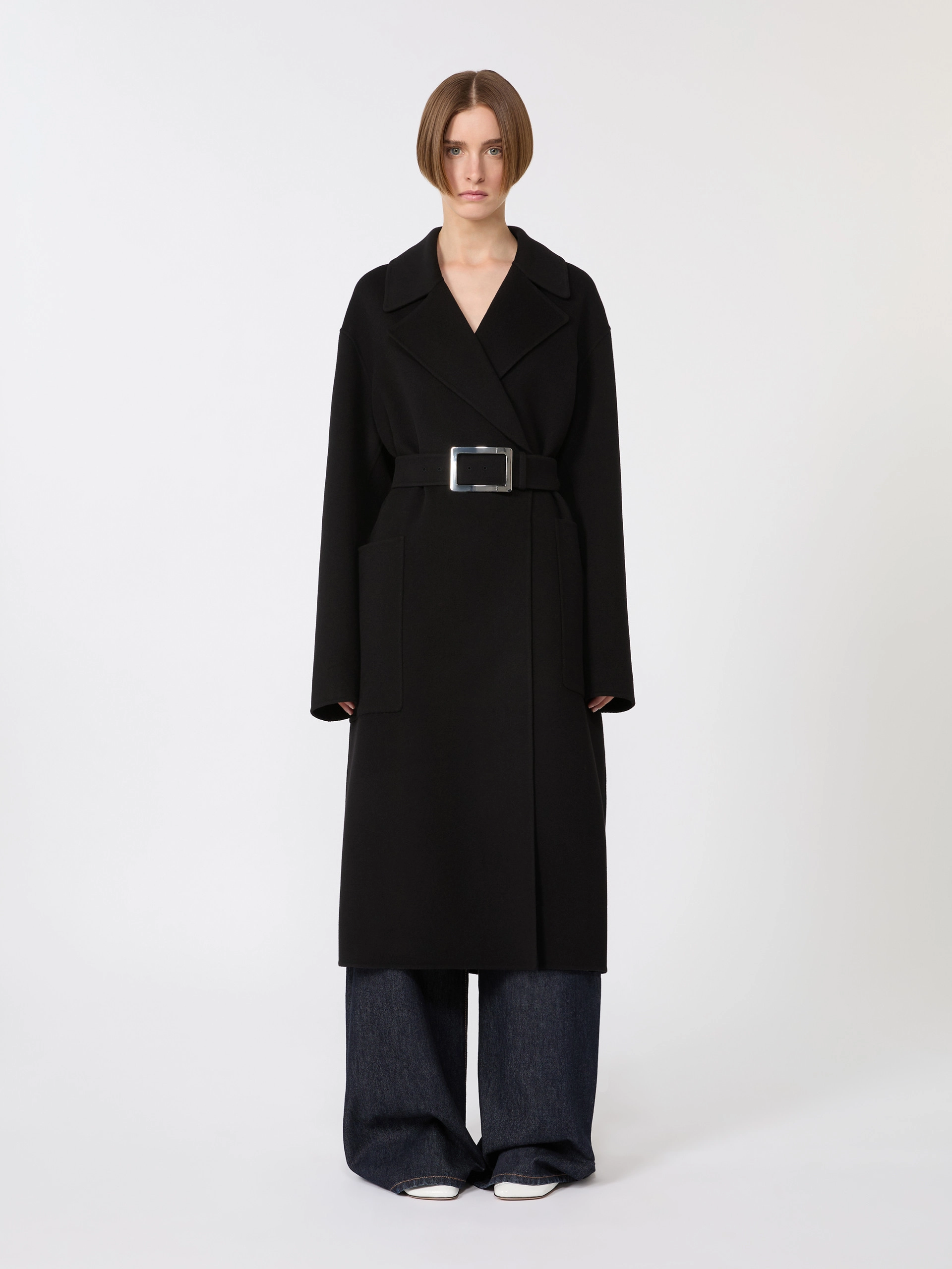 Pure wool robe coat - BLACK - Sportmax - 2