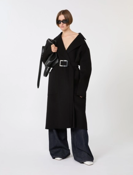 Pure wool robe coat - BLACK - Sportmax - 1