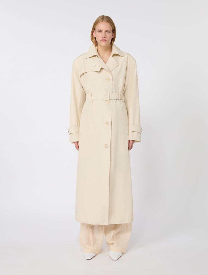 Water-repellent cotton trench coat - VANILLA - Sportmax - 2