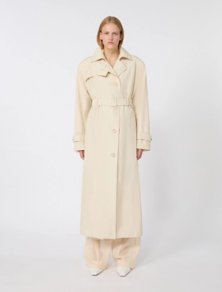Water-repellent cotton trench coat - VANILLA - Sportmax - 2