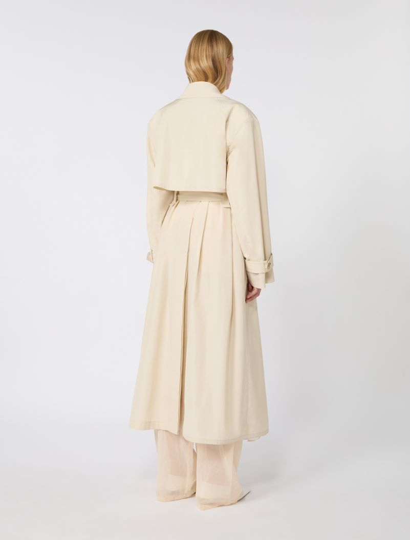 Water-repellent cotton trench coat - VANILLA - Sportmax - 3