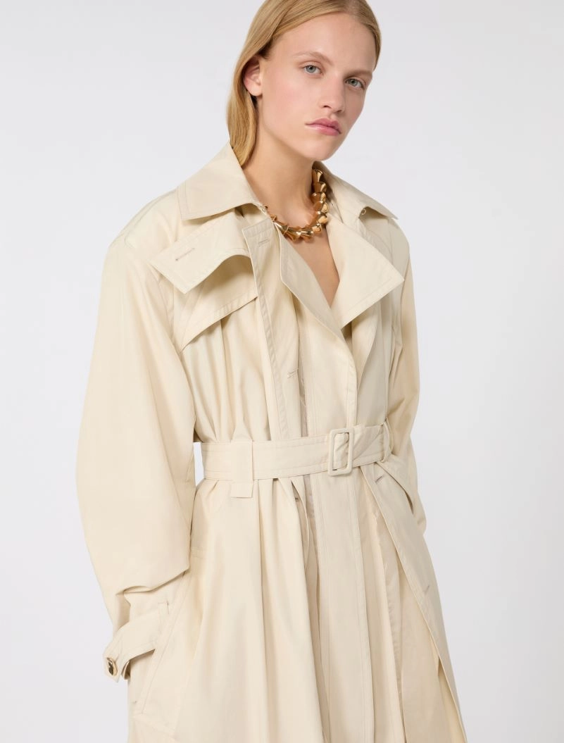 Water-repellent cotton trench coat - VANILLA - Sportmax - 4