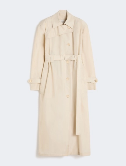 Water-repellent cotton trench coat - VANILLA - Sportmax