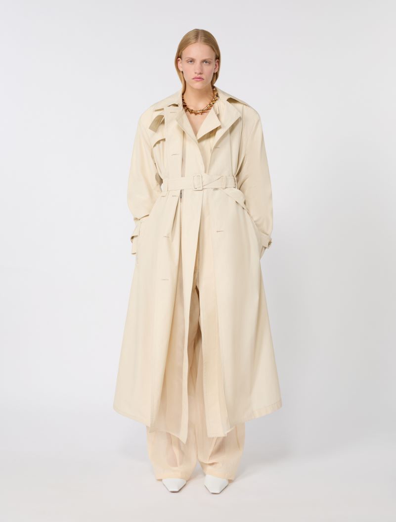 Water-repellent cotton trench coat - VANILLA - Sportmax