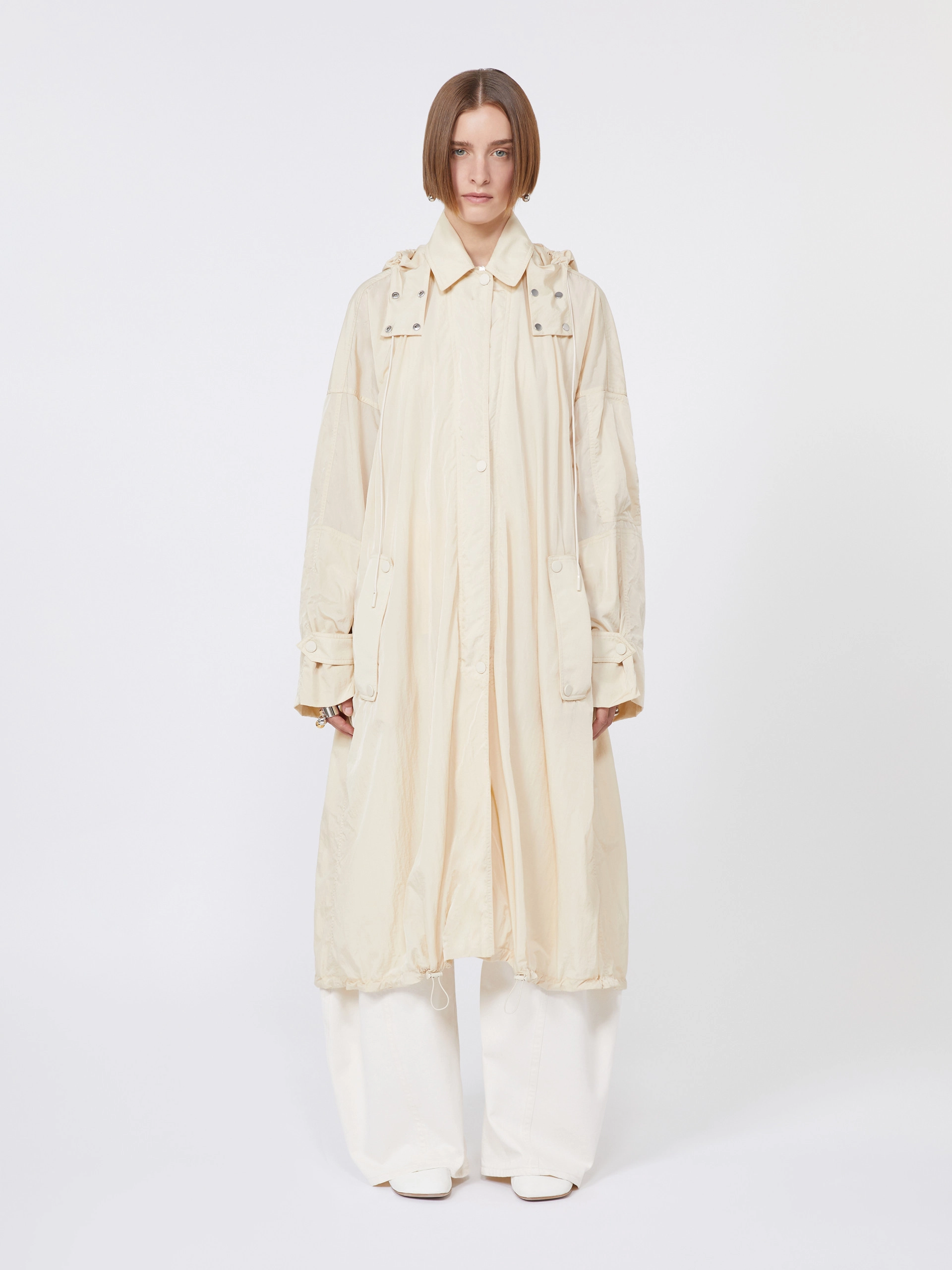 Long taffeta raincoat - VANILLA - Sportmax - 2