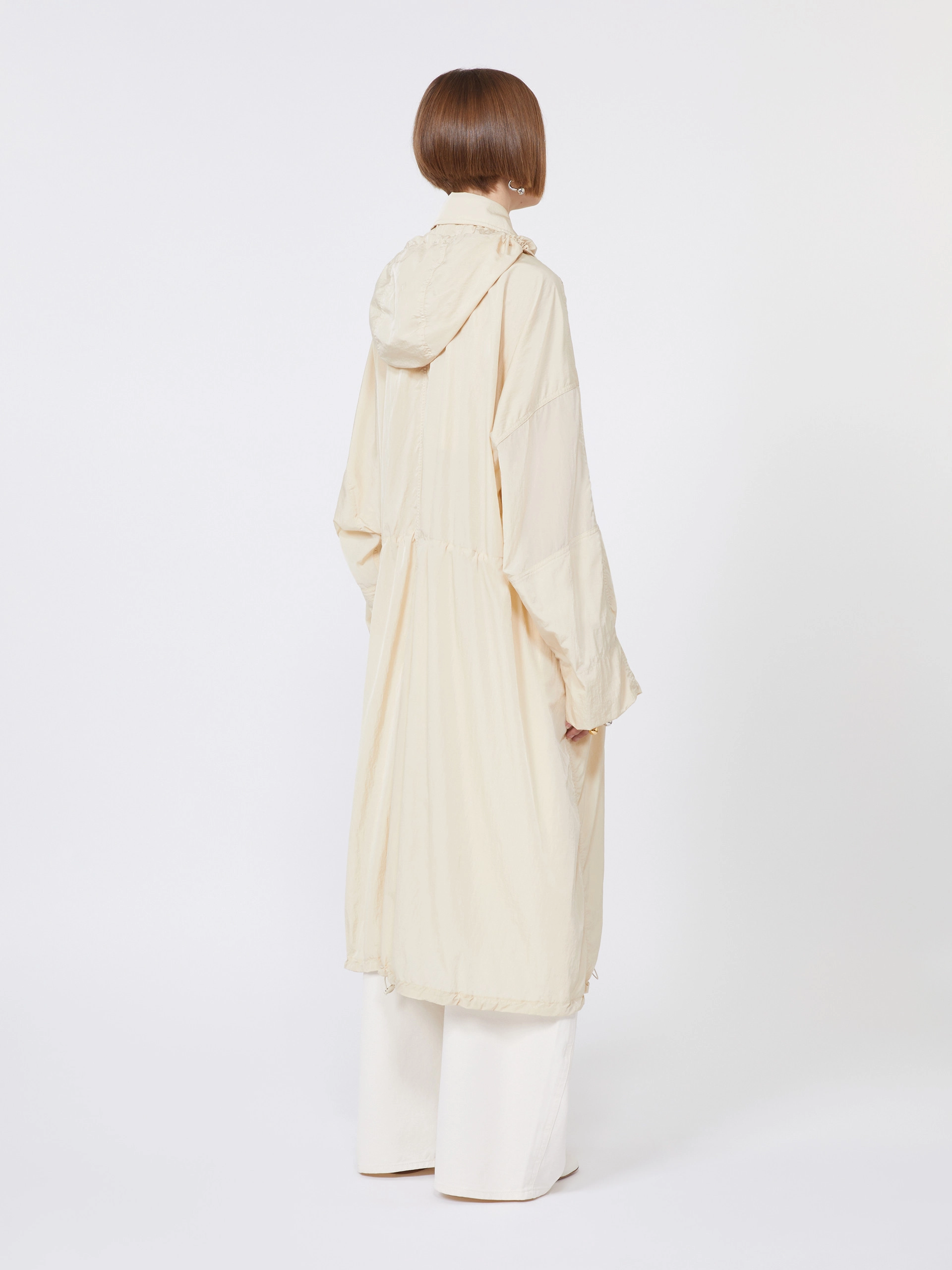 Long taffeta raincoat - VANILLA - Sportmax - 3