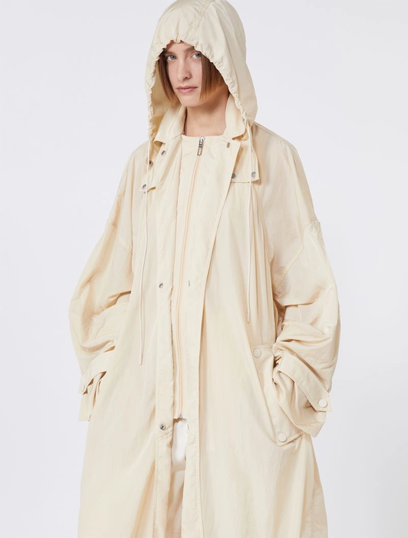 Long taffeta raincoat - VANILLA - Sportmax - 4