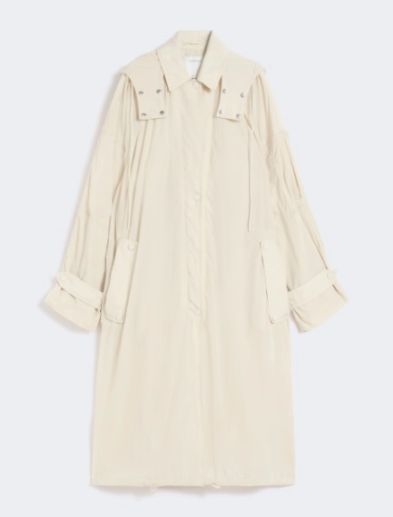 Long taffeta raincoat - VANILLA - Sportmax