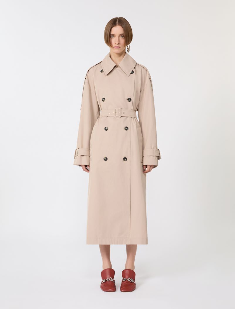 Long water-repellent twill trench coat - BEIGE - Sportmax - 2