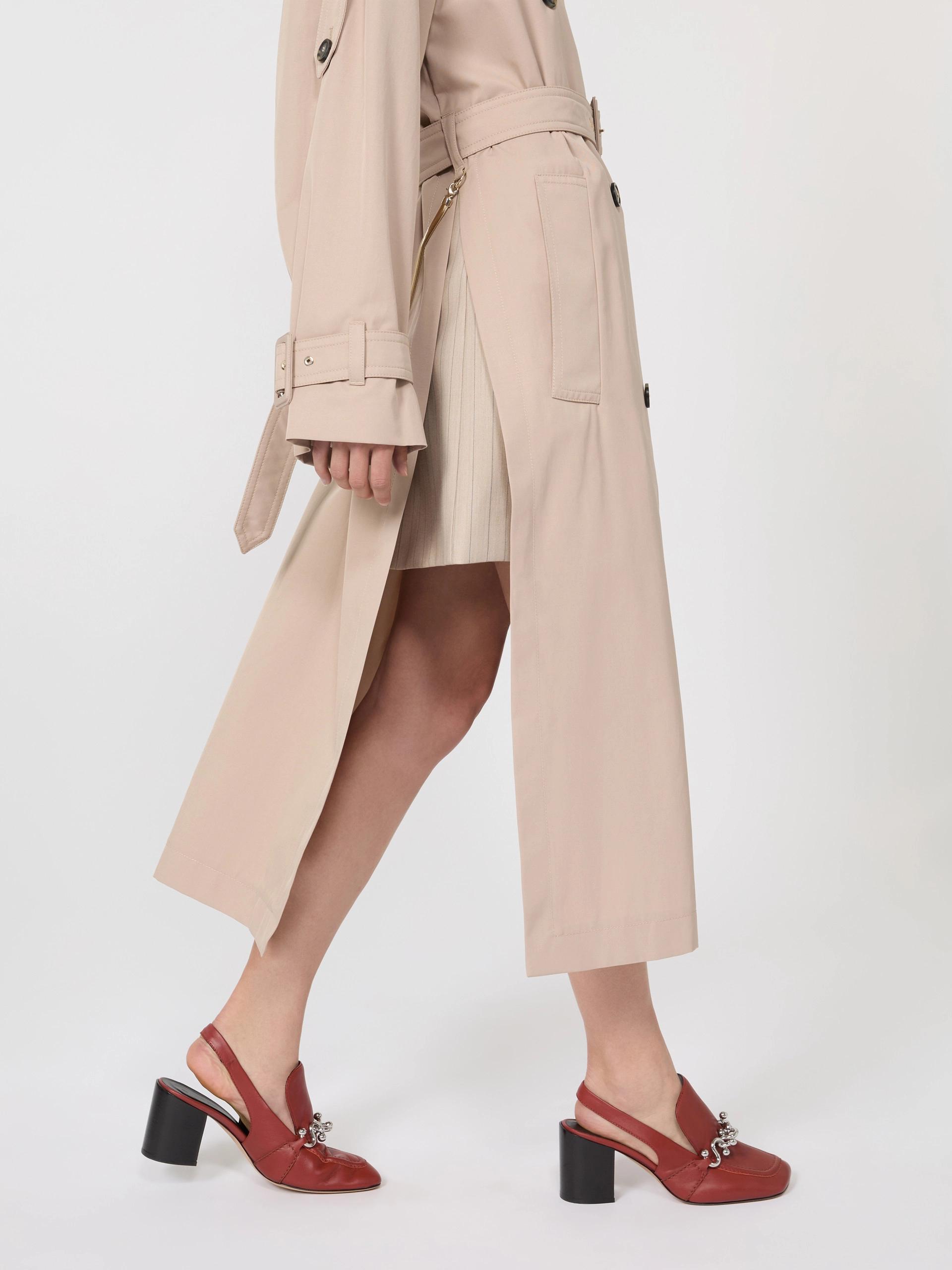 Long water-repellent twill trench coat - BEIGE - Sportmax - 5