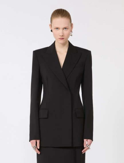 Natural stretch pure wool tailored blazer - BLACK - Sportmax - 2