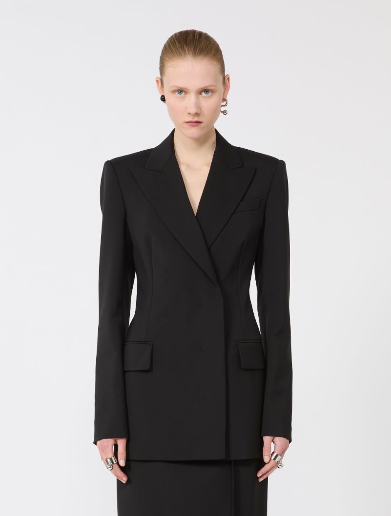 Natural stretch pure wool tailored blazer - BLACK - Sportmax - 4