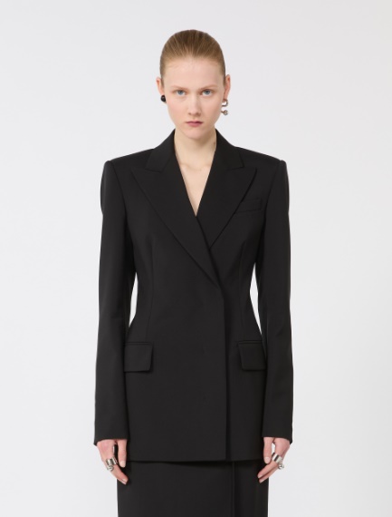 Blazer sartoriale in pura lana natural stretch - NERO - Sportmax