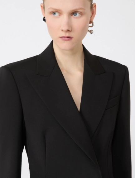 Natural stretch pure wool tailored blazer - BLACK - Sportmax - 5