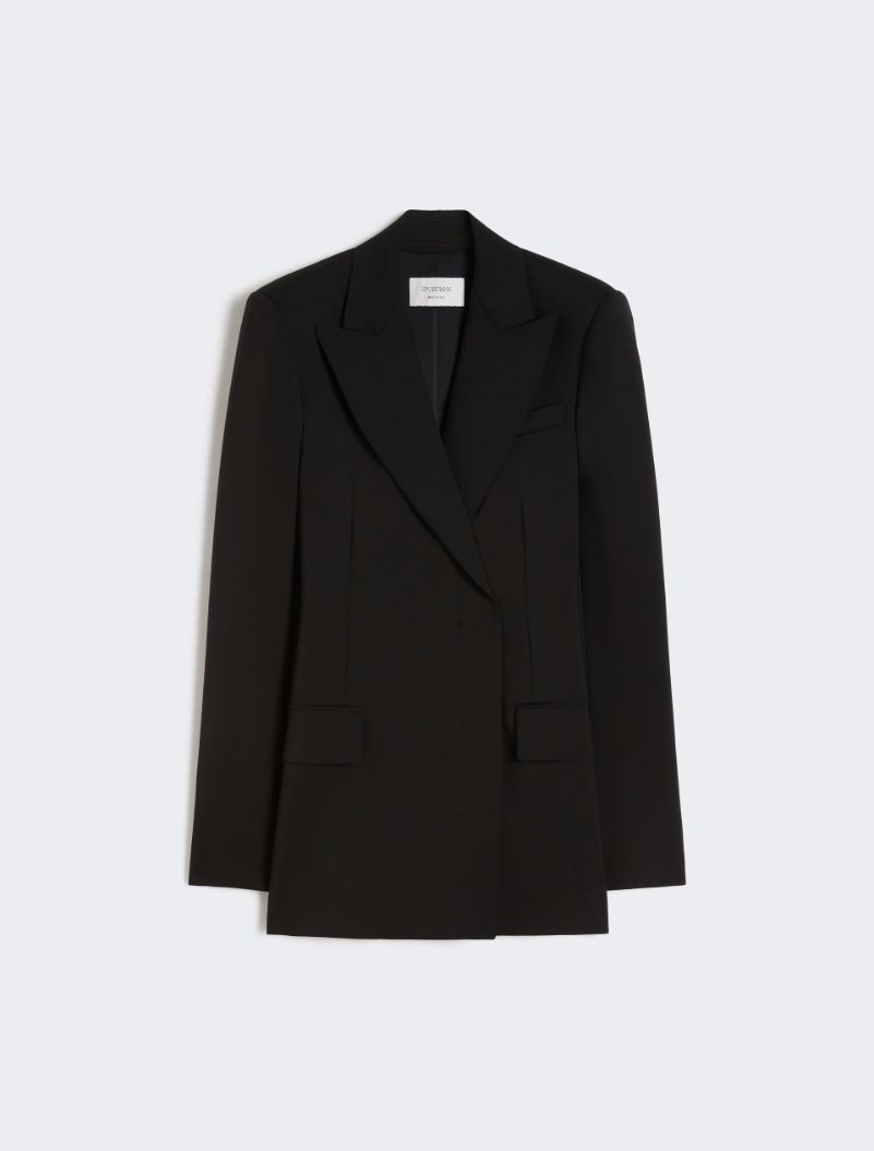 Natural stretch pure wool tailored blazer - BLACK - Sportmax - 6