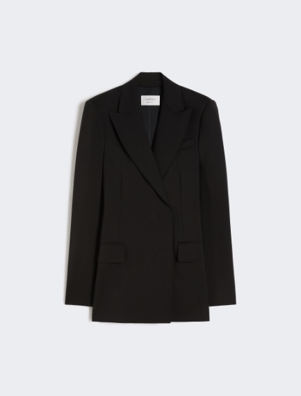 Natural stretch pure wool tailored blazer - BLACK - Sportmax