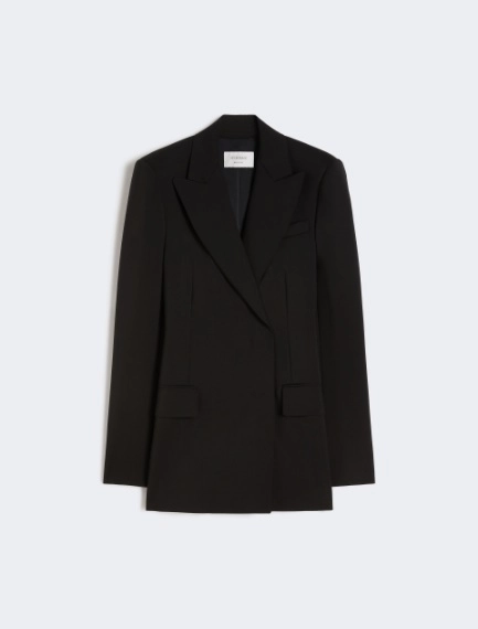 Natural stretch pure wool tailored blazer - BLACK - Sportmax