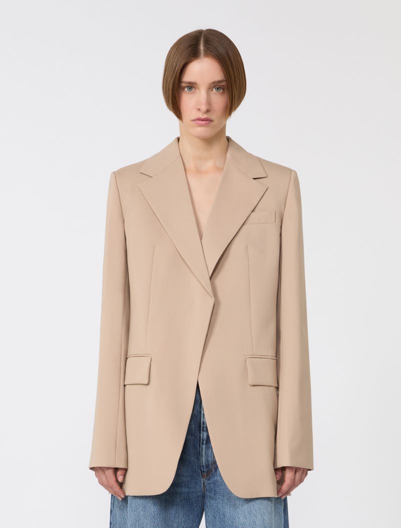 Tailored wool blazer with pleated back - BEIGE - Sportmax - 2