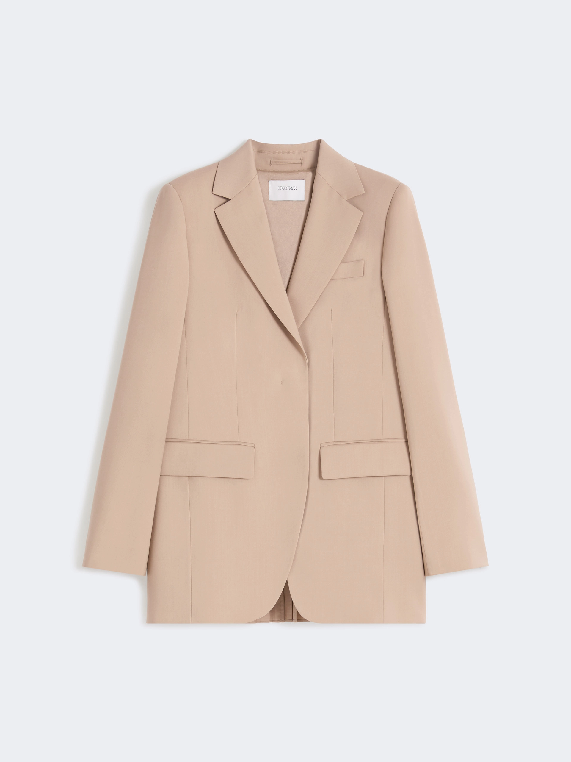 Tailored wool blazer with pleated back - BEIGE - Sportmax - 5