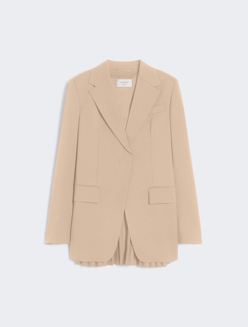 Tailored wool blazer with pleated back - BEIGE - Sportmax - 7