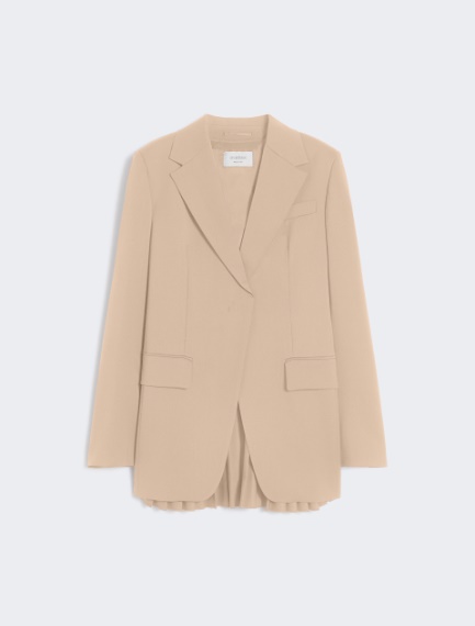 Tailored wool blazer with pleated back - BEIGE - Sportmax - 7