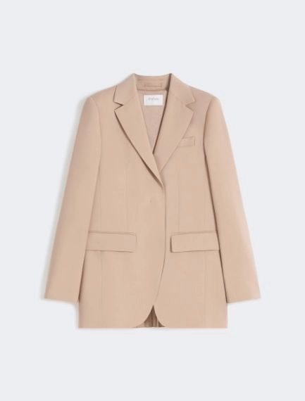 Tailored wool blazer with pleated back - BEIGE - Sportmax - 5