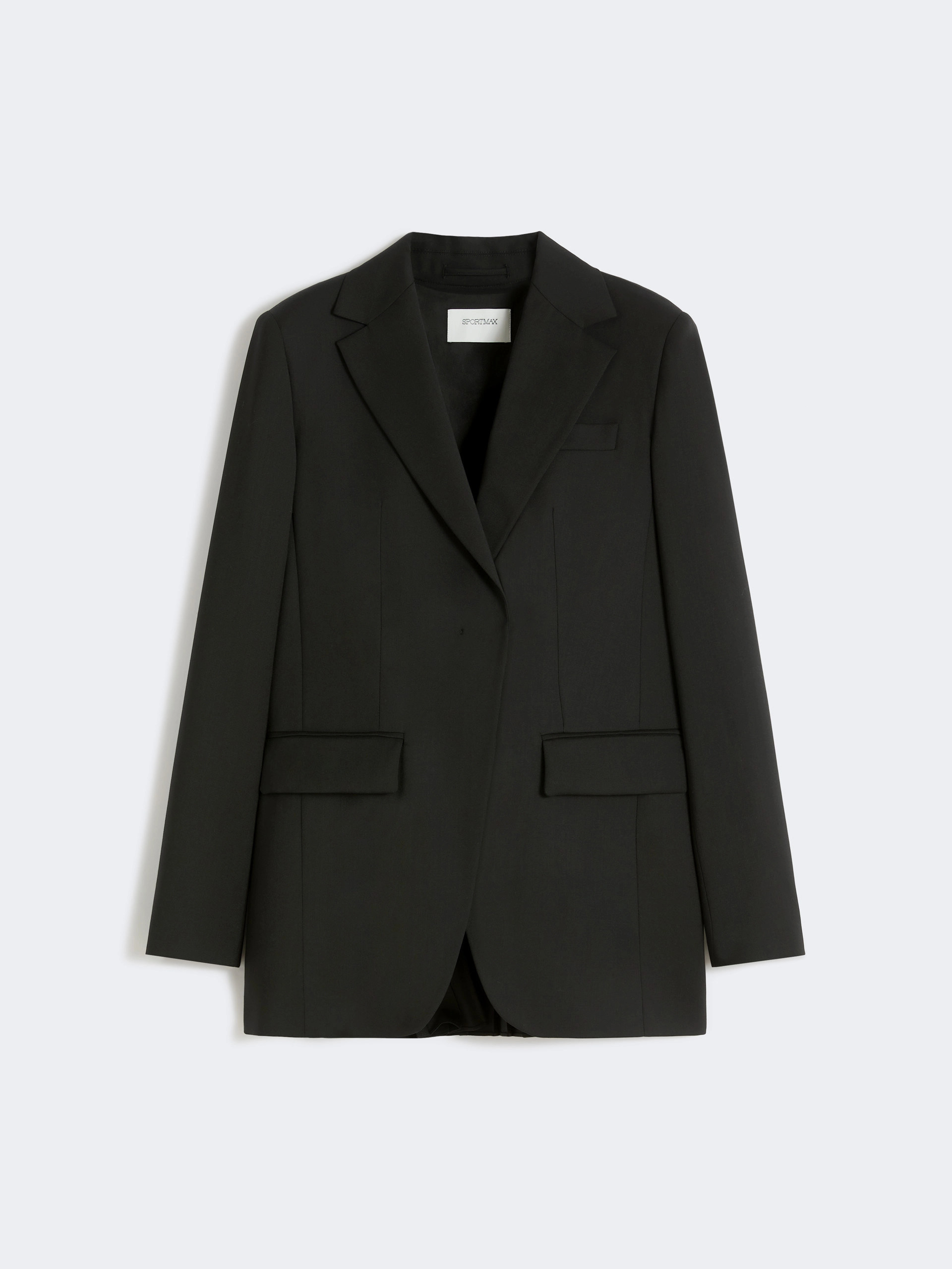 Tailored wool blazer with pleated back - BLACK - Sportmax - 6