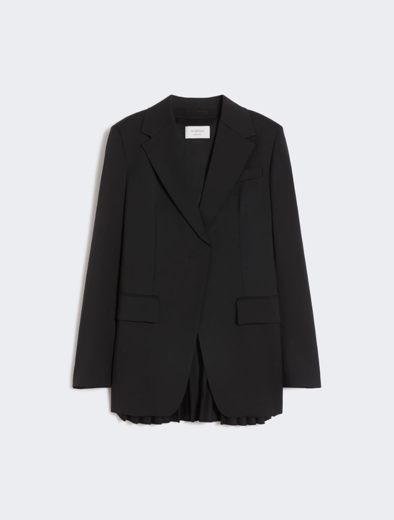 Tailored wool blazer with pleated back - BLACK - Sportmax - 6