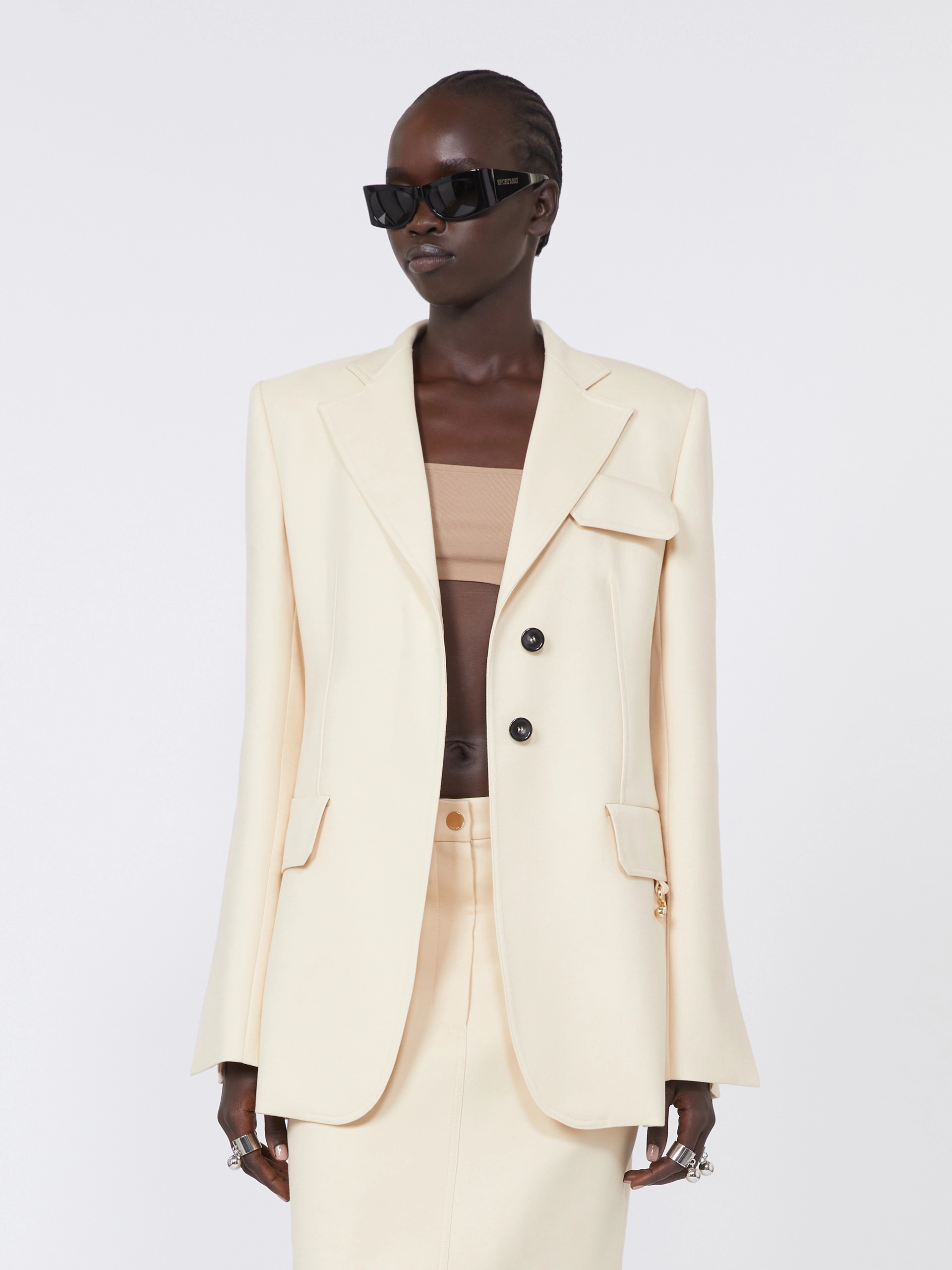 Gabardine blazer - VANILLA - Sportmax - 4