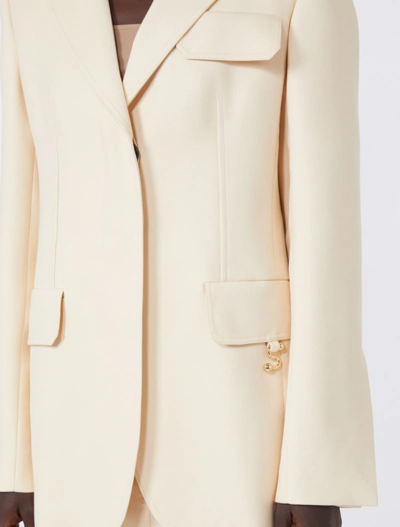 Gabardine blazer - VANILLA - Sportmax - 5
