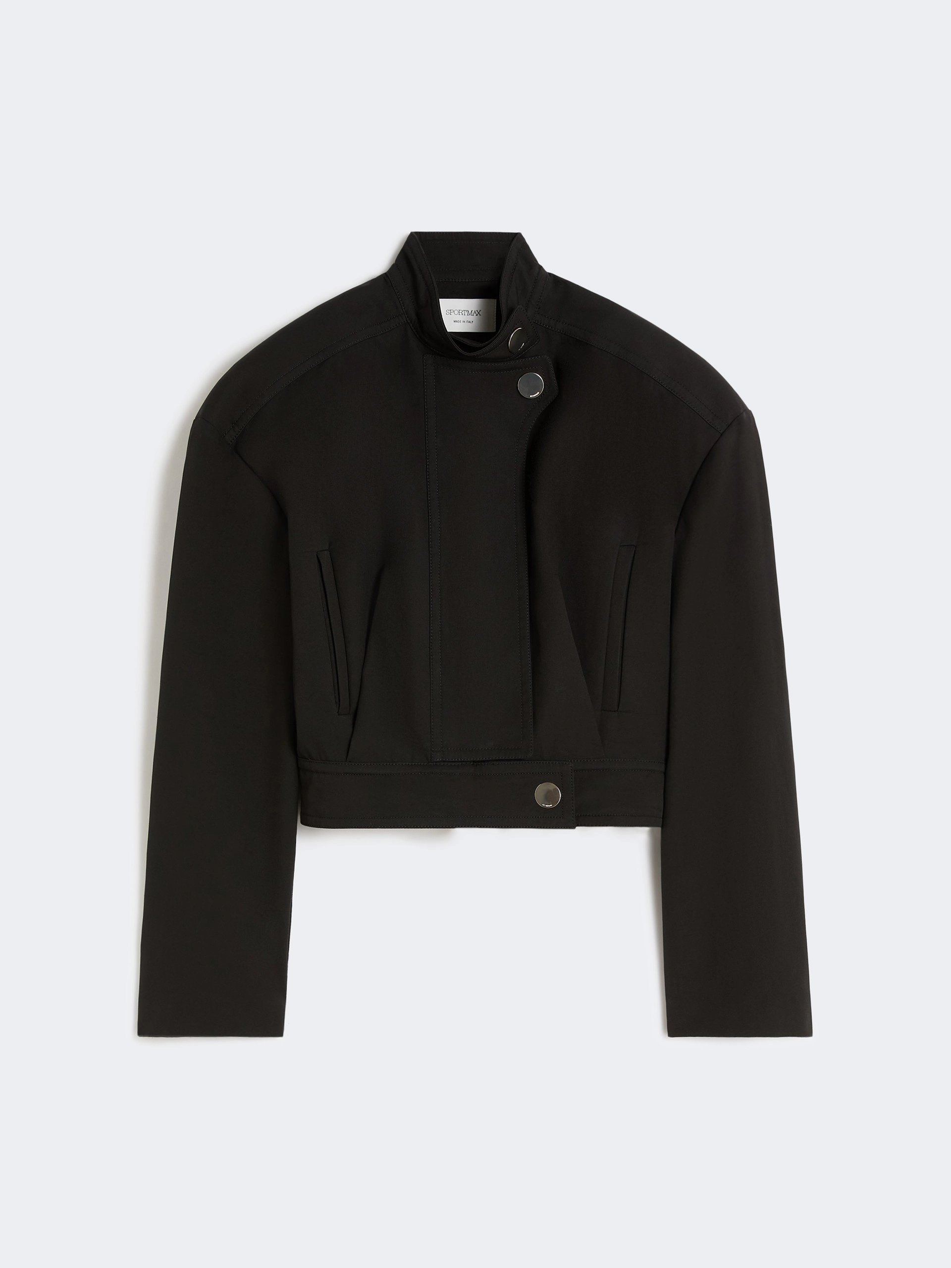 Oversized cotton bomber jacket - BLACK - Sportmax - 6
