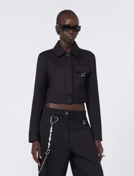 Veste en gabardine lavée - NOIR - Sportmax
