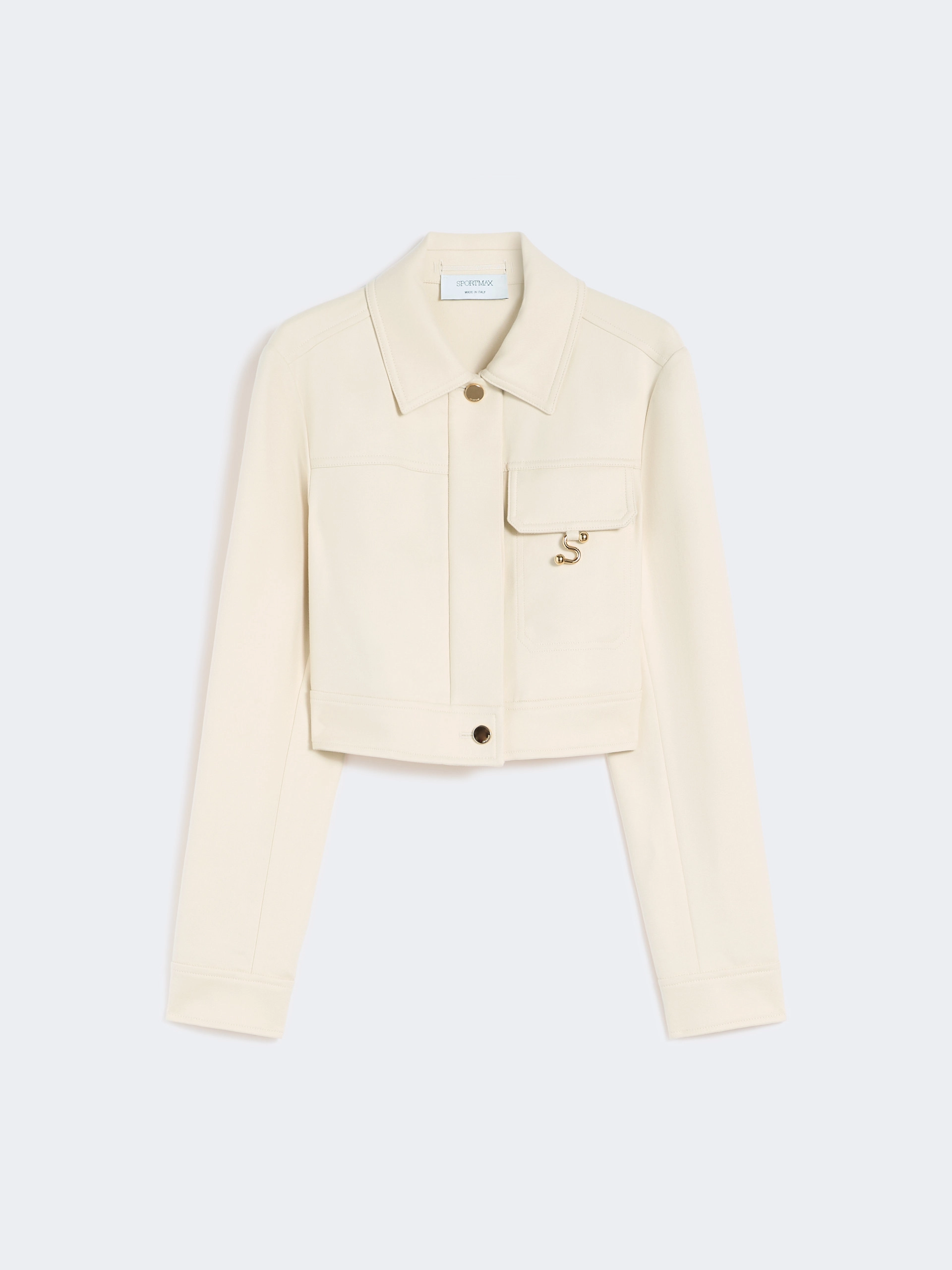 Short washed gabardine jacket - VANILLA - Sportmax - 6