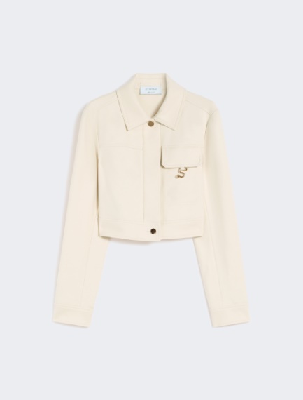 Short washed gabardine jacket - VANILLA - Sportmax