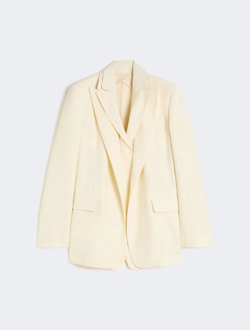 Viscose-blend double-collar blazer - LIGHT YELLOW - Sportmax - 7