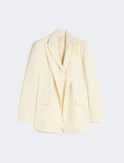 Viscose-blend double-collar blazer - LIGHT YELLOW - Sportmax