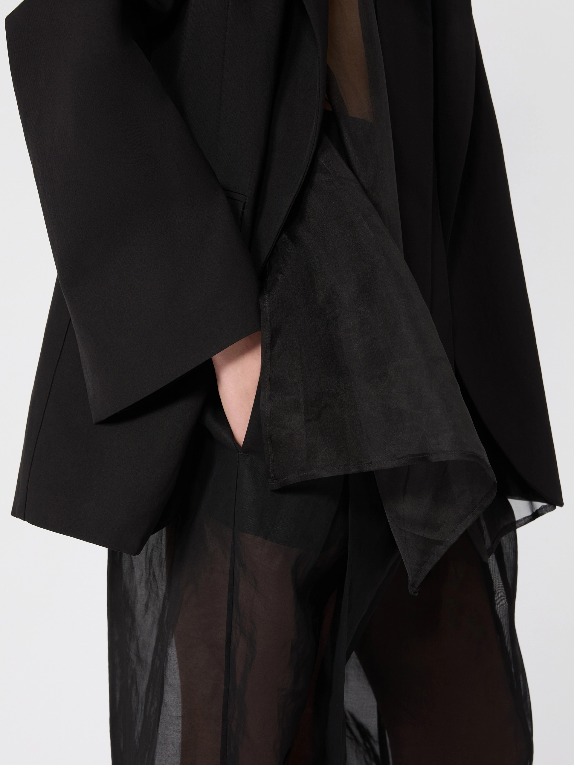 Viscose-blend double-collar blazer - BLACK - Sportmax - 5